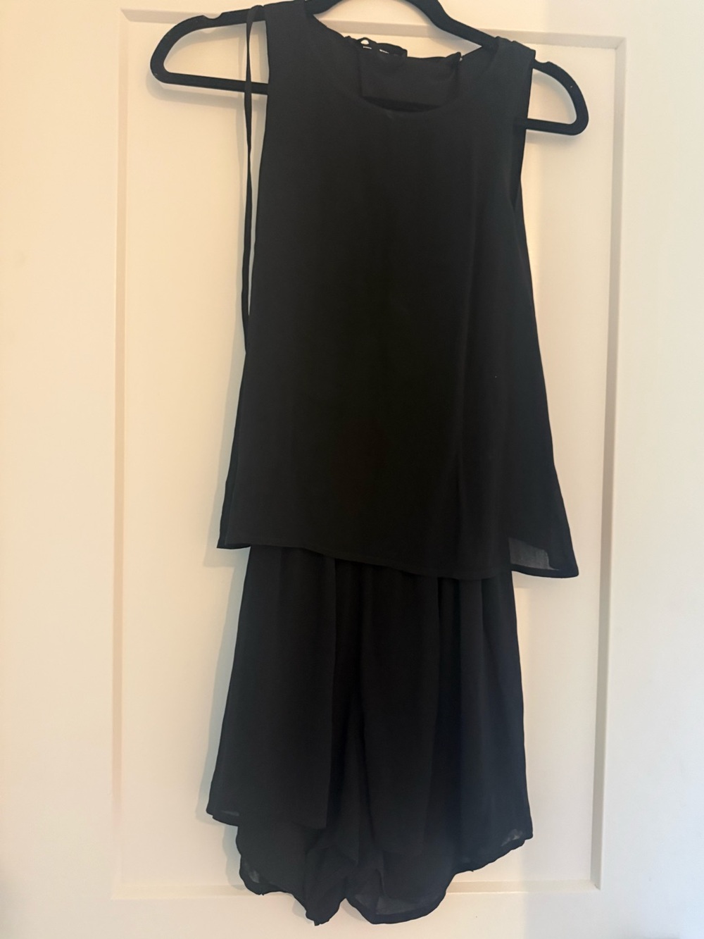 Babaton Black Sleeveless Romper
